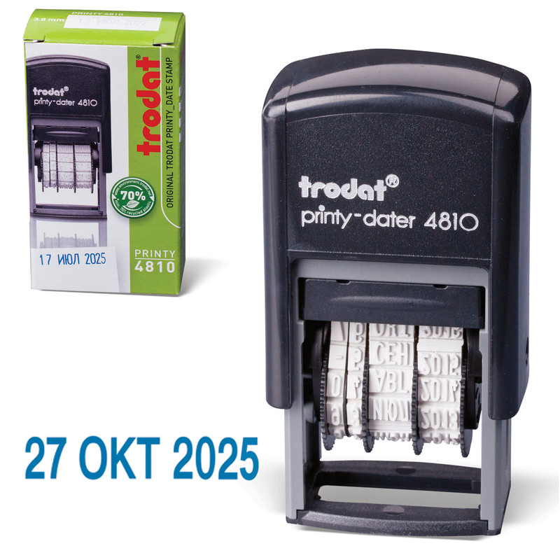 Мини-датер Trodat, цвет чёрный