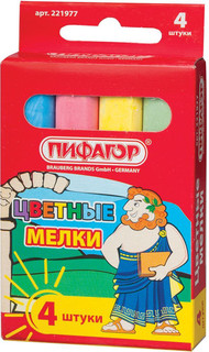 Мелки Пифагор цветные 4 шт 6
