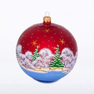 Шар 'Русь', стекло, 11.5 см, артикул С402 2