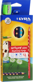 Lyra Набор цветных карандашей Groove Slim с точилкой 12 шт 1