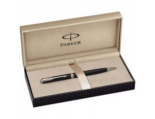 Ручка шариковая Parker Sonnet Slim K429, цвет MattBlack CT, стержень Mblack 2