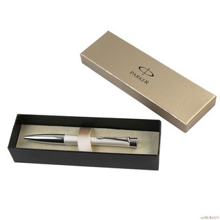 Ручка шариковая Parker Urban Premium BP Pearl Metal Chiselled, стержень Mblu 2