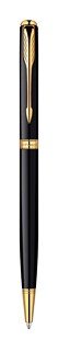 Ручка шариковая Parker Sonnet Slim K430, цвет LaqBlack GT, стержень Mblack 1