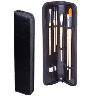 Пенал для кистей на молнии, 38х9 см, Пчелка, чёрный (без напо...