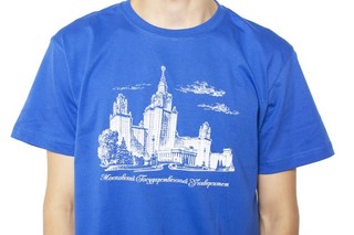 Футболка с видом главного здания МГУ имени М.В. Ломоносова 2