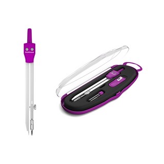 Готовальня ErichKrause Neon, 3 предмета, пластиковый пенал, в...