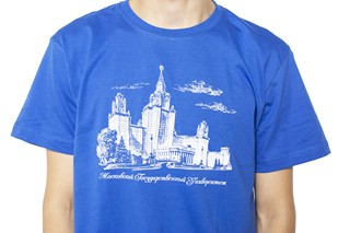 Футболка с видом главного здания МГУ имени М.В. Ломоносова 2