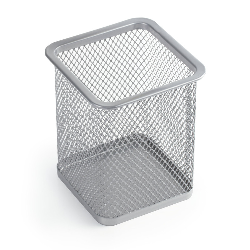 Подставка-органайзер 'Germanium' металлическая, квадратное основание, 98х80х80 мм, серебристая