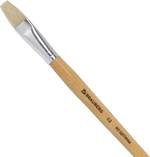 Кисть щетина, плоская, №12