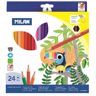 Карандаши цветные 'Milan', шестигранные, 24 цвета, цвет разноцветный