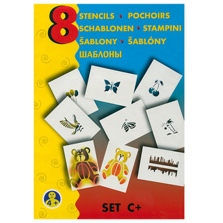 Набор трафаретов 'Мотивы природы' для воздушных фломастеров, 8 шт 2