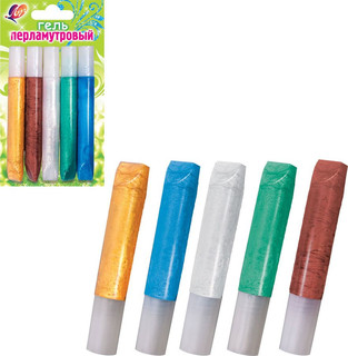 Гель-краска Луч , перламутр, 5 цветов по 10 мл 2