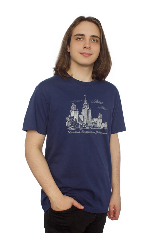 Футболка с видом главного здания МГУ имени М.В. Ломоносова