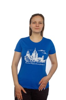 Футболка с видом главного здания МГУ имени М.В. Ломоносова