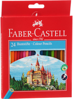 Faber-Castell Набор цветных карандашей Замок с точилкой 24 шт
