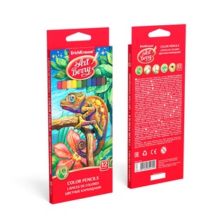 Цветные карандаши ArtBerry, трехгранные, 12 цветов 5