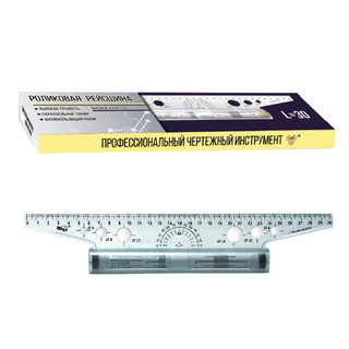 Линейка с роликом (рейсшина) 30 см, ПЧЕЛКА, металлический рол...