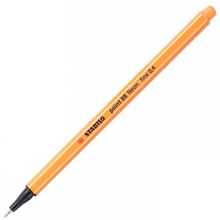 Ручка капиллярная 0.4 мм флюор.оранжевая 88/054 Stabilo Point