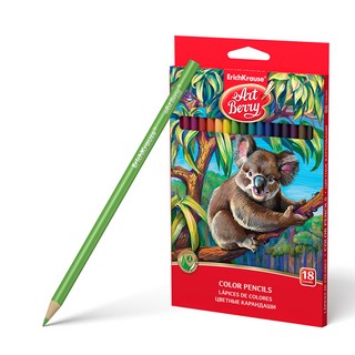 Цветные карандаши трехгранные ArtBerry, 18 цветов 2