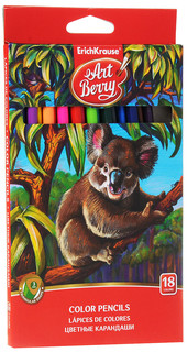 Цветные карандаши трехгранные ArtBerry, 18 цветов