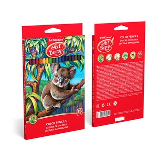 Цветные карандаши трехгранные ArtBerry, 18 цветов 4