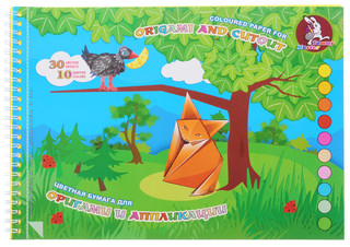 Бумага цветная для оригами и аппликации 'Басня' А4, 30 листов...