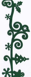 Лента из фетра новогодняя, цвет зелёный, артикул JFC-01 T019