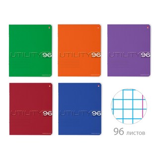 Тетрадь 'Utility', A5, 96 л, клетка, обложка в ассортименте. ...