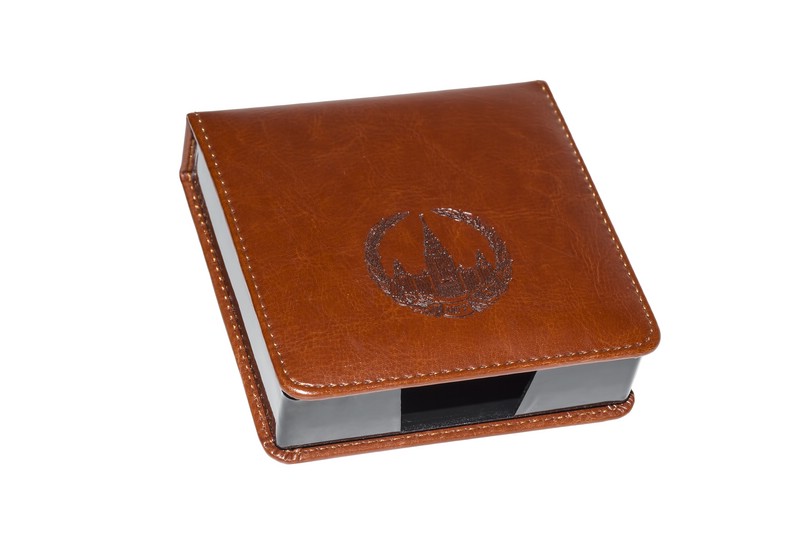 Подставка для блока бумажных заметок с логотипом МГУ имени М.В.Ломоносова