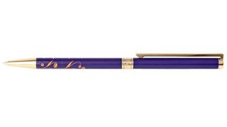 Ручка подарочная шариковая Manzoni Latina в футляре, корпус фиолетовый