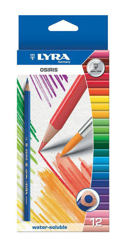 Цветные карандаши Lyra 'Osiris Aquarell' акварельные, 12 цветов