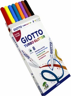 Фломастеры с блестящими чернилами 'Turbo Glitter' 8 цветов