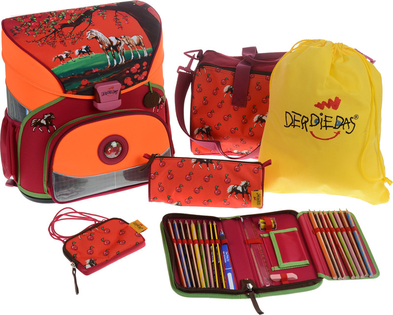 Ранец DerDieDas XS 'Кантри' 800 гр, с наполнением (6 предметов)