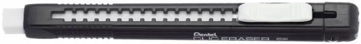 Ластик-карандаш Pentel Clic Eraser ZE80, цвет черный