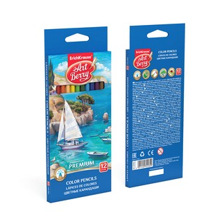 Цветные карандаши шестигранные ArtBerry Premium 12 цветов 2
