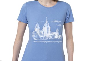 Футболка с видом главного здания МГУ имени М.В. Ломоносова 2