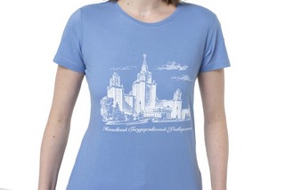 Футболка с видом главного здания МГУ имени М.В. Ломоносова 2