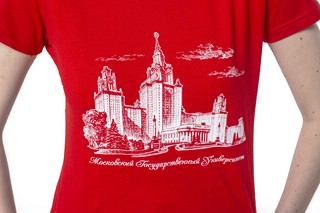 Футболка с видом главного здания МГУ имени М.В. Ломоносова