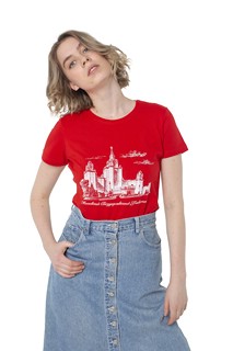 Футболка с видом главного здания МГУ имени М.В. Ломоносова 2