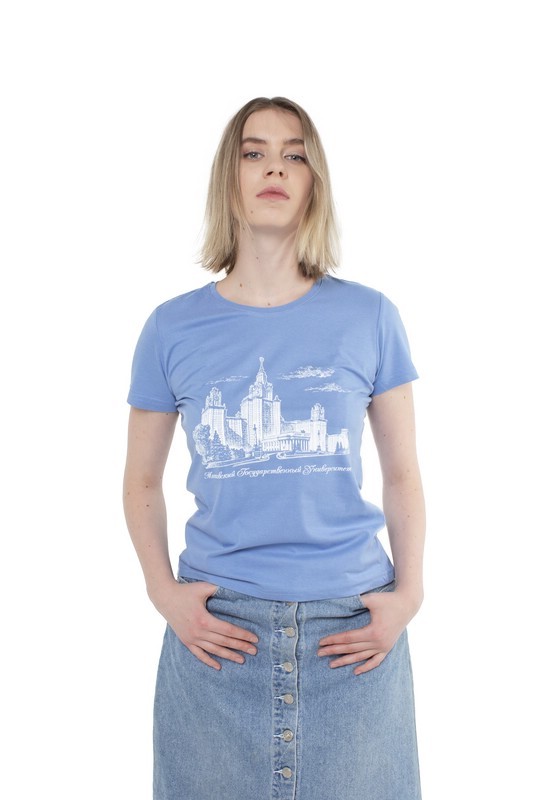 Футболка с видом главного здания МГУ имени М.В. Ломоносова