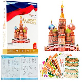 3D-пазл CubicFun Собор Василия Блаженного, 214 деталей 3