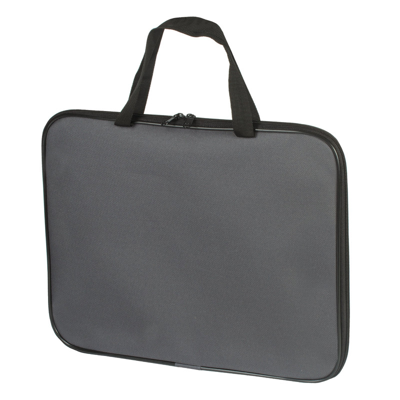 Папка 'Пчелка' с ручками, текстиль на молнии, цвет серый