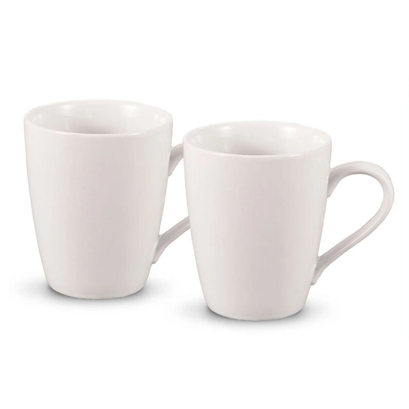 Кружка белая 250 мл, 2 штуки, керамика, Fissman 9340