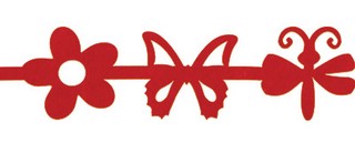 Тесьма декоративная ANNET из фетра, 1 м, красный (F012)