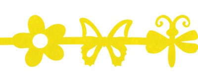 Тесьма декоративная ANNET из фетра, 1 м, желтый (F016)