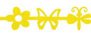 Тесьма декоративная ANNET из фетра, 1 м, желтый (F016)