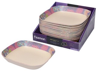 Тарелка FLOWER 21 см, бамбуковое волокно, Fissman 9473 2