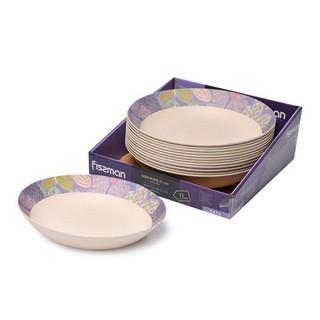 Тарелка 21см FLOWER, бамбуковое волокно, Fissman 9474 1