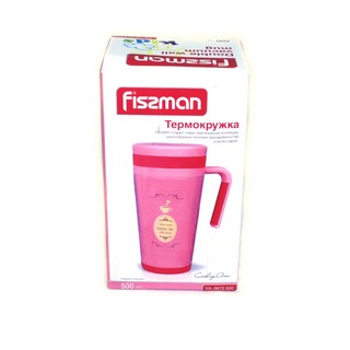 Термокружка детская 500 мл розовая, Fissman 9672 3