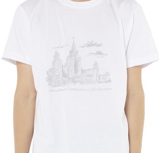 Футболка с видом главного здания МГУ имени М.В. Ломоносова 2